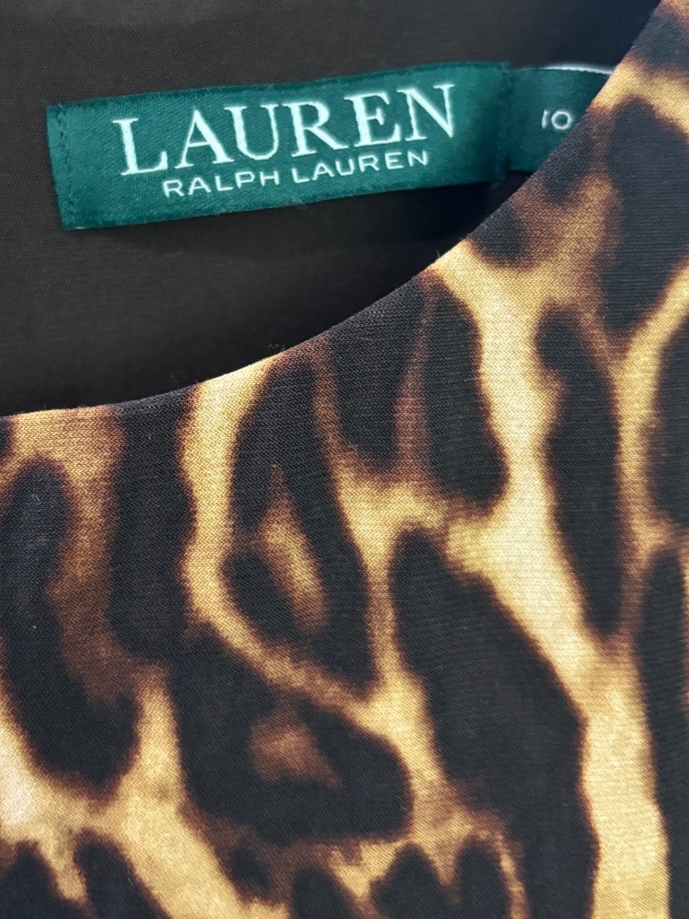 LAUREN RALPH LAUREN Animal Print Sheath Dress - Size 10 - Picture 9 of 10